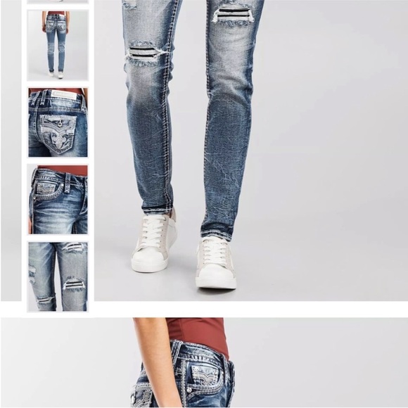 Rock Revival Blue Distressed Jeans size 29 new without tags sold out on website - Picture 7 of 7